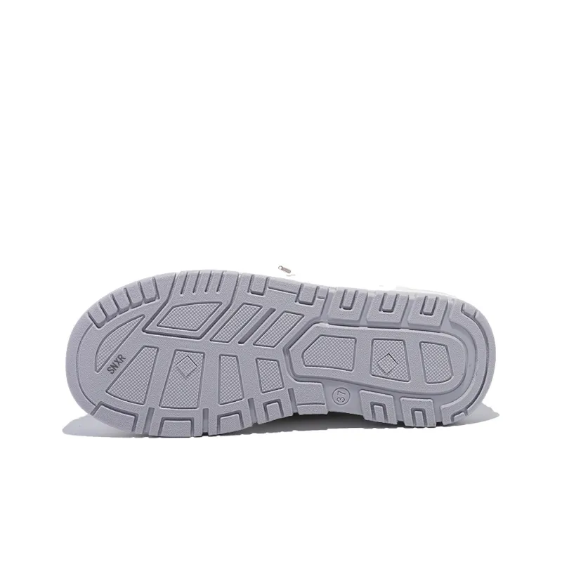 SNXR Anti-Slip And Wear-Resistant Height Increasing Low-Top Skateboard Shoes Women's White Gray-7