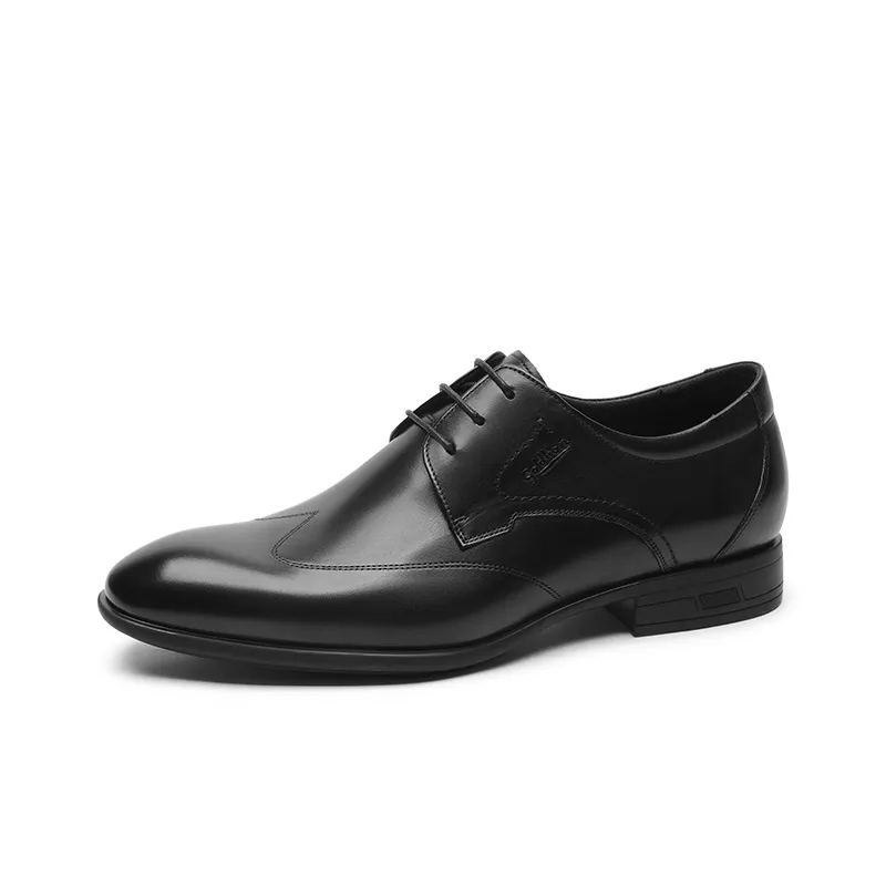 GOLDLION Dress Shoes Men Low Top Black/Brown-1