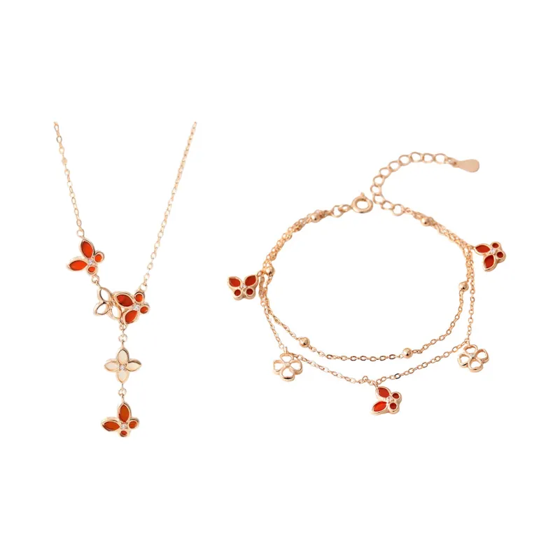 Artisan Lock Heart Jade Agate Jade Necklaces Women's-10