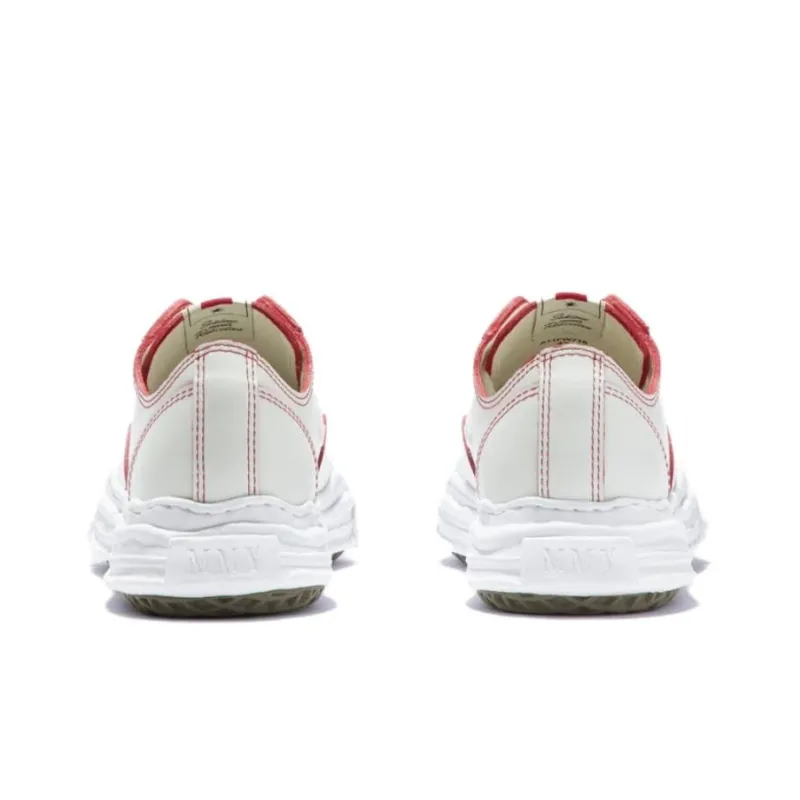 Maison MIHARA YASUHIRO Hank Og Sole Red Line Leather Low White-4