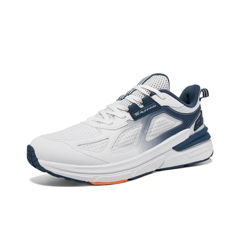 361° Cushioning, Wear Resistant Low Top Running Shoes Men's White Blue-0