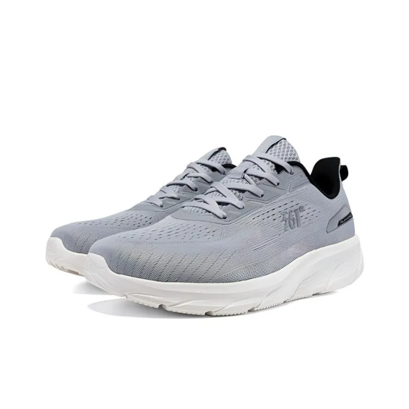 361° Cushioning, Wear Resistant Low Top Running Shoes Men's Gray White-1