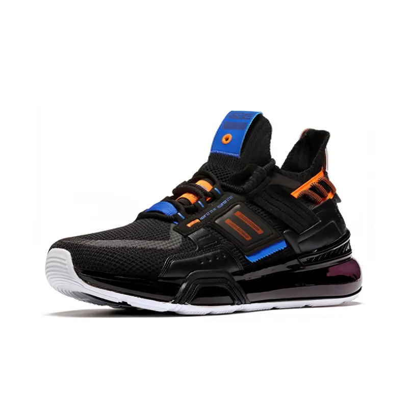 361° Magnetic Flow Light-Electric Material Bonding Cushioned Slip-Resistant Low-Top Running Shoes Men's Black-2