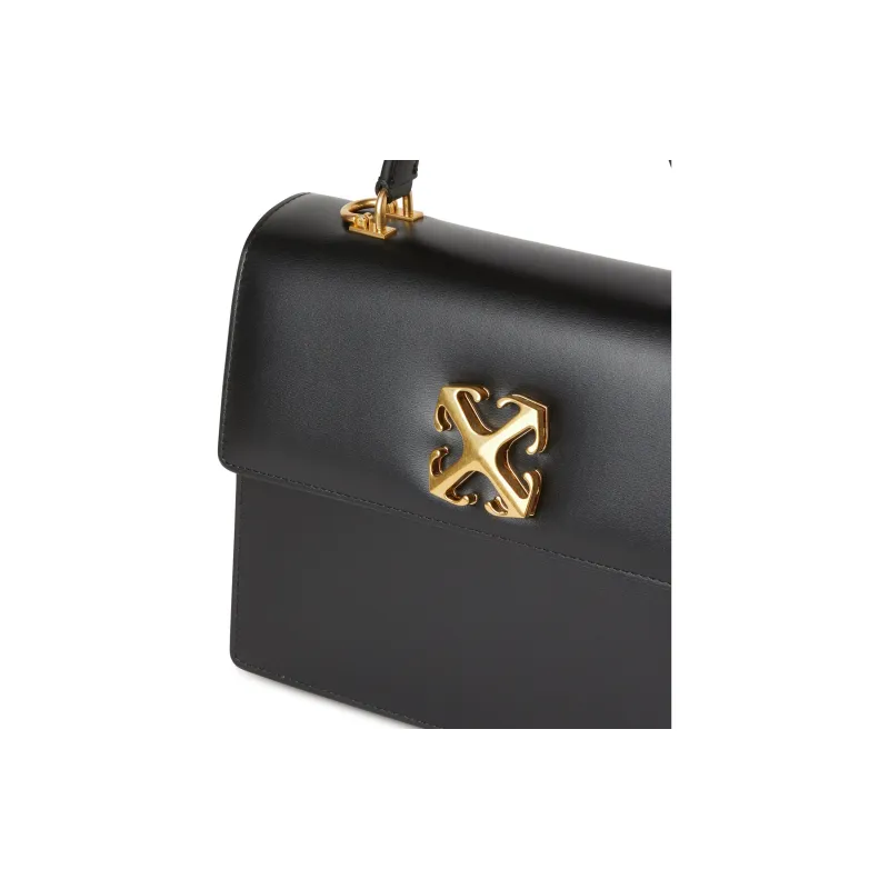 OFF WHITE Jitney 2.8 Leather Tote Black-5