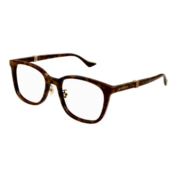 GUCCI Acetate Irregular Shape Eyeglass Frames Men's Tortoiseshell