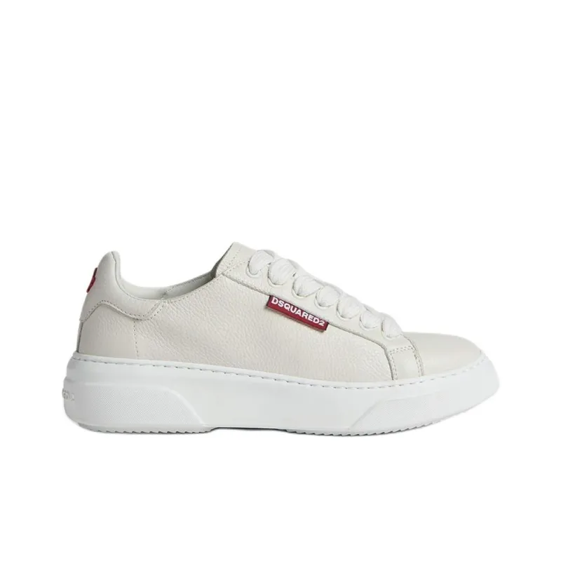 DSQUARED 2 Logo Embossed Round Toe Lace Up Sneakers Women's-1