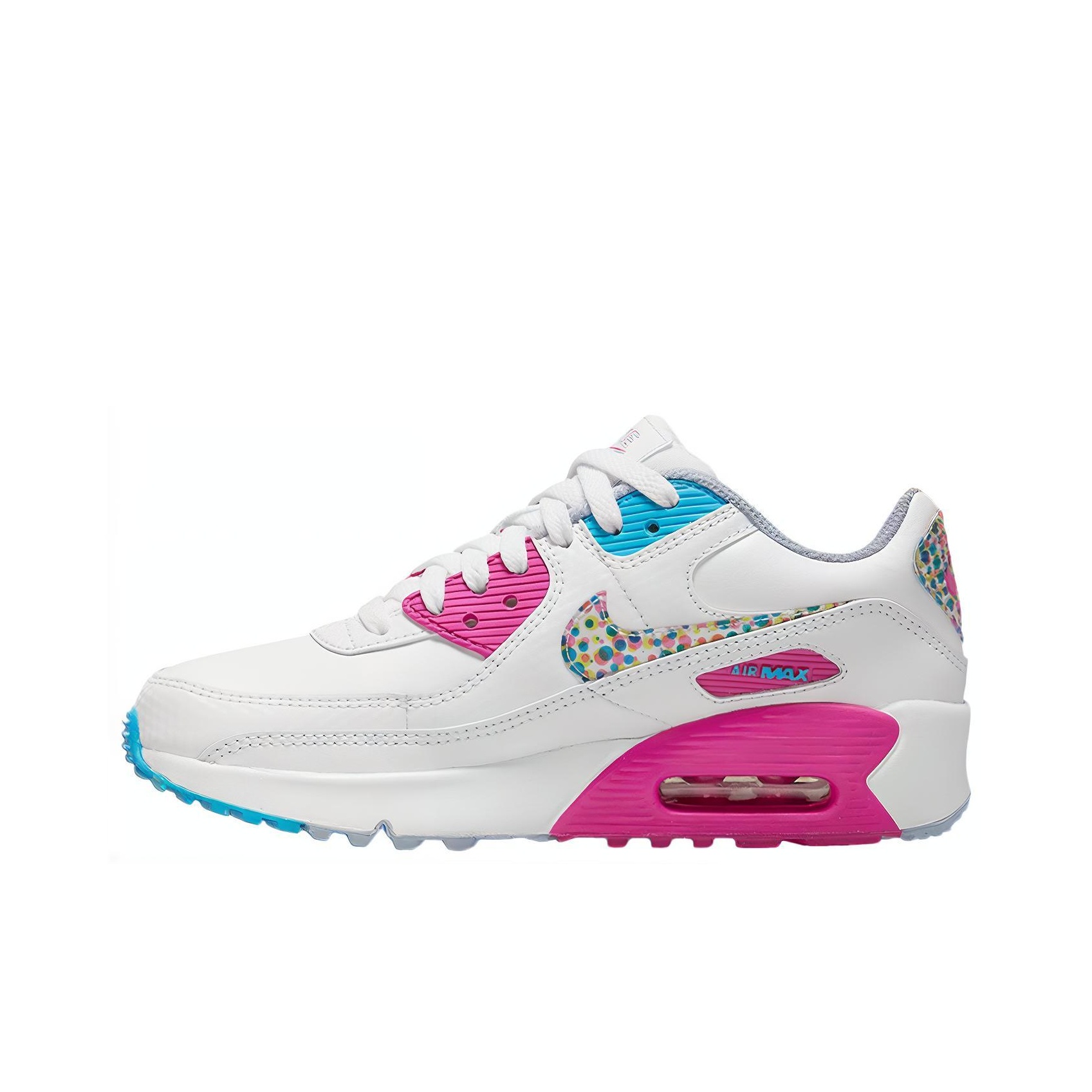 Nike air max 90 womens white pink blue online