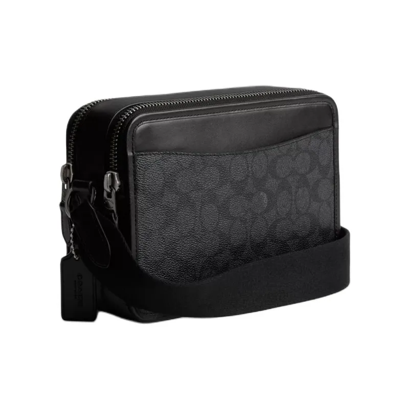 COACH Charter Coated Canvas Shoulder Bag Crossbody Bag Medium Size Women's Multi Charcoal-1