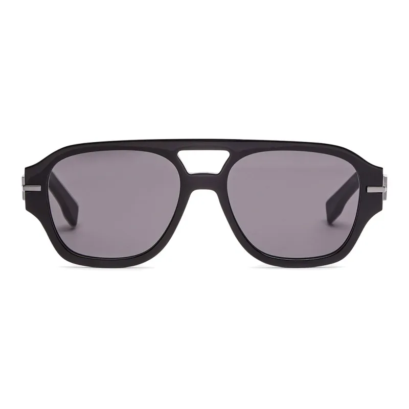 FENDI Irregular Shape Sunglasses Men's Black-1