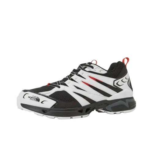 THE NORTH FACE Cushioned Slip-Resistant Low-Top Running Shoes Unisex Black White