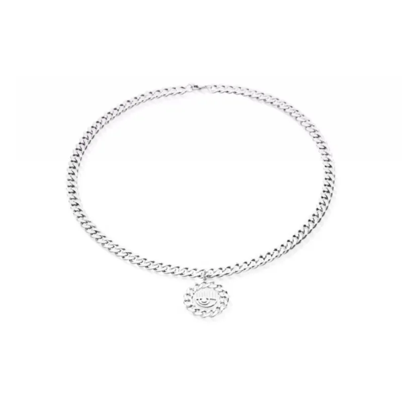 CHIARA FERRAGNI Brass Necklaces Unisex Silver-1