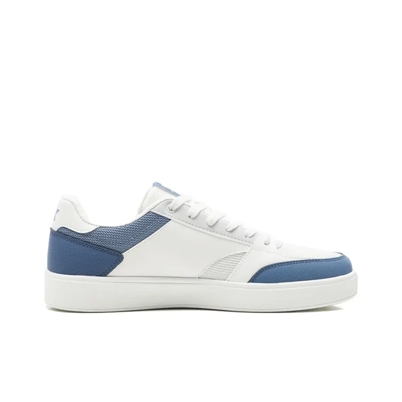 XTEP Skateboard Shoes Men Low Top Sail White/Vintage Blue/Gray Blue-1