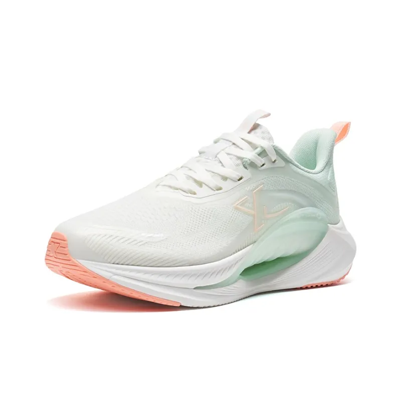 XTEP Hydrogen Wind 7.0 Cushioning Lightweight Low Top Sprint Running Shoes Women's Coconut Scent-1