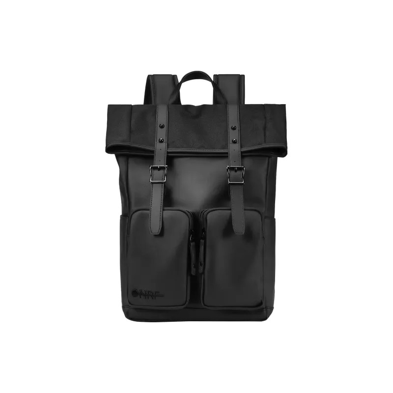ONRF PVC Laptop Bag Backpack Large Size Unisex Black-2