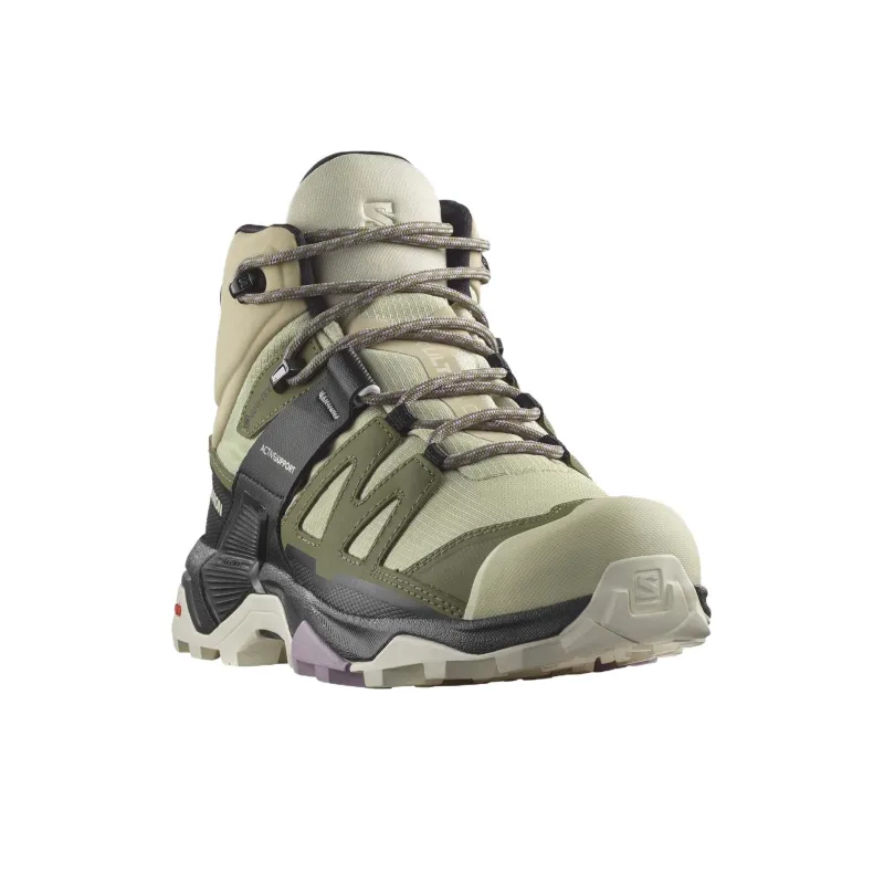 SALOMON Women's X Ultra 4 Mid GORE-TEX 'Alfalfa Deep Lichen Green'-2