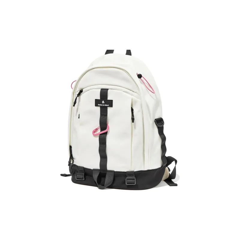 LIVEBOX EN DIRECT Nylon Backpack Laptop Backpack Tubas Unisex White/Purple/Black Gray-1