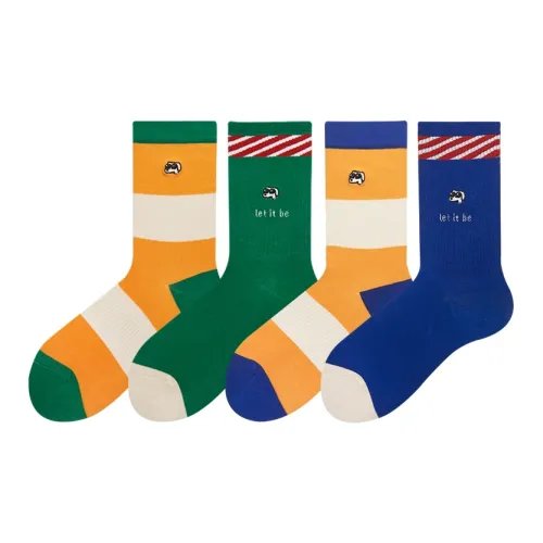 Hello Monday Mid Calf Socks Women's 4 Pack