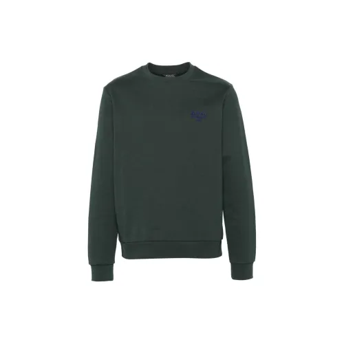 A.P.C Sweatshirts Men Forest Green