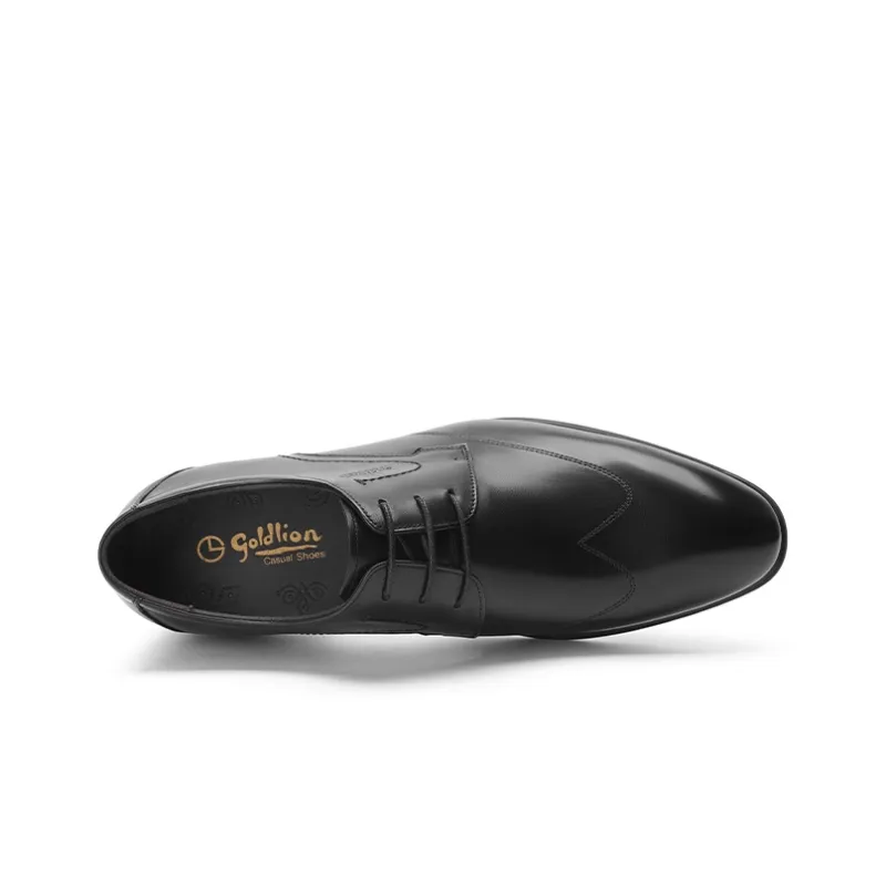 GOLDLION Dress Shoes Men Low Top Black/Brown-2