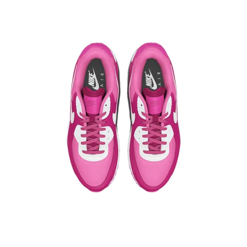 Nike Air Max 90 Cushioning Wear Resistant Low Top Casual Shoes Unisex Pink-3