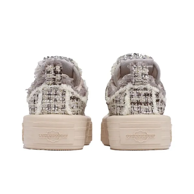 FORESHADOW 'Double Uni'1.0 Height Increasing Low Top Skateboard Shoes Women's Caramel Champagne-3
