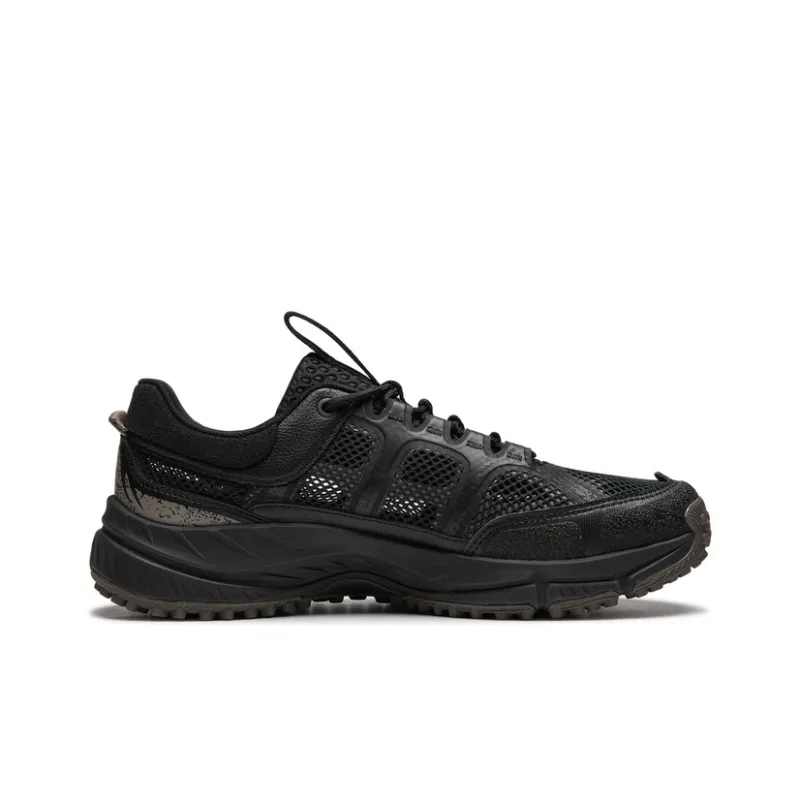LiNing CF Tracing Collection Elegance Lite RT Cushioning Wear Resistant Low Top Trekking Shoes Men's Black-1