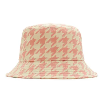 Burberry Cotton Polyester Bucket Hats Women's Pink/Beige