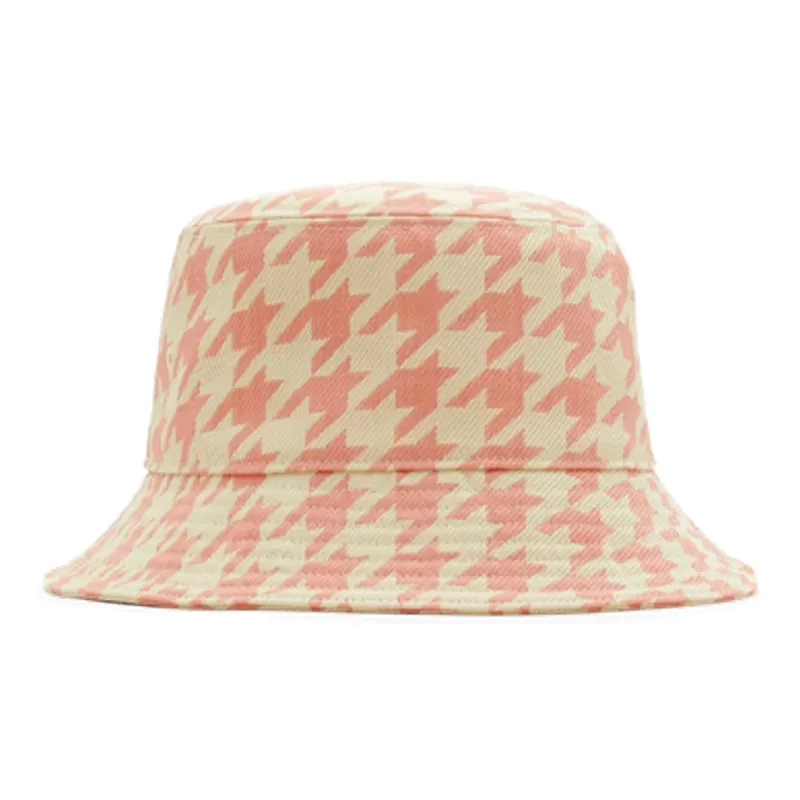 Burberry Cotton Polyester Bucket Hats Women's Pink/Beige-0