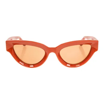 Bottega Veneta Irregular Shape Sunglasses Women's Orange