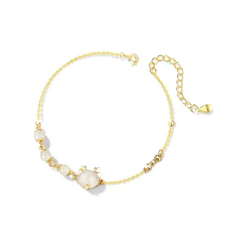 LUXLINE Hetian Jade Bracelets Pale Greenish White Jade Women's
