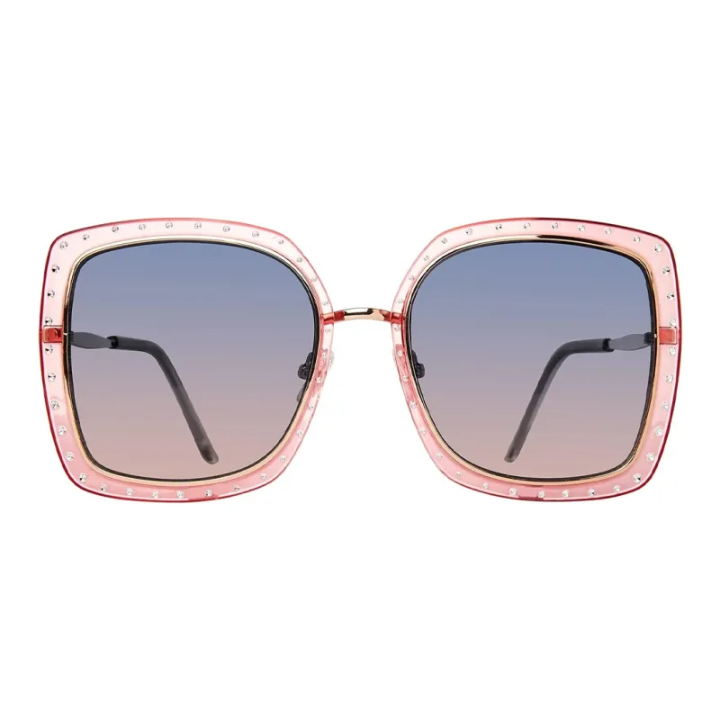 STEVE MADDEN Irregular Shape Sunglasses Unisex Pink-1