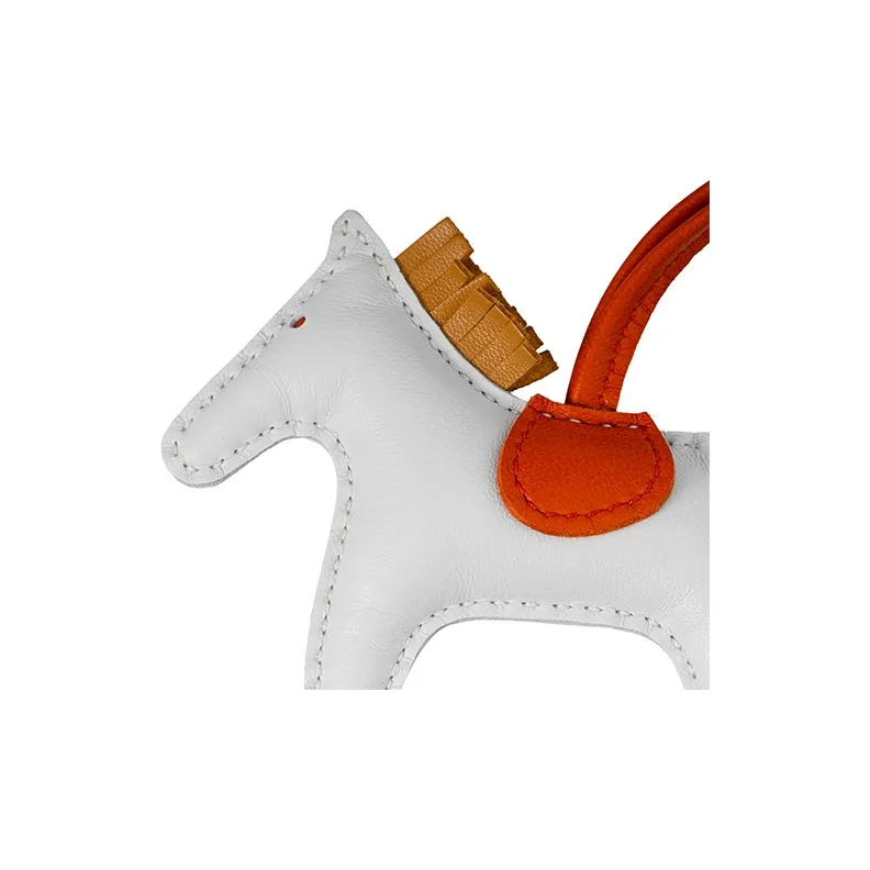 HERMES Sheepskin Pendants Unisex White-1