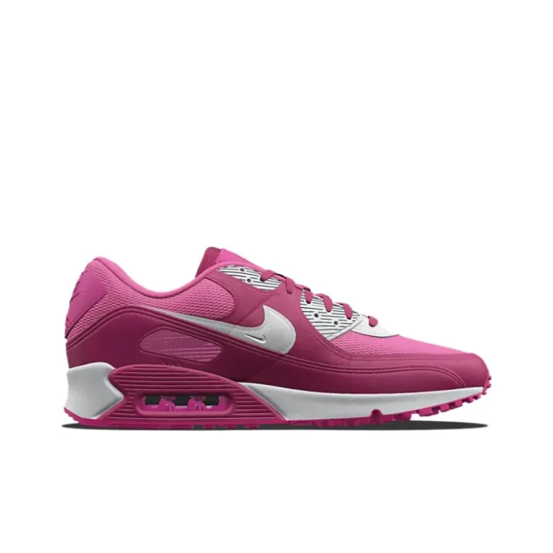 Nike Air Max 90 Cushioning Wear Resistant Low Top Casual Shoes Unisex Pink-1