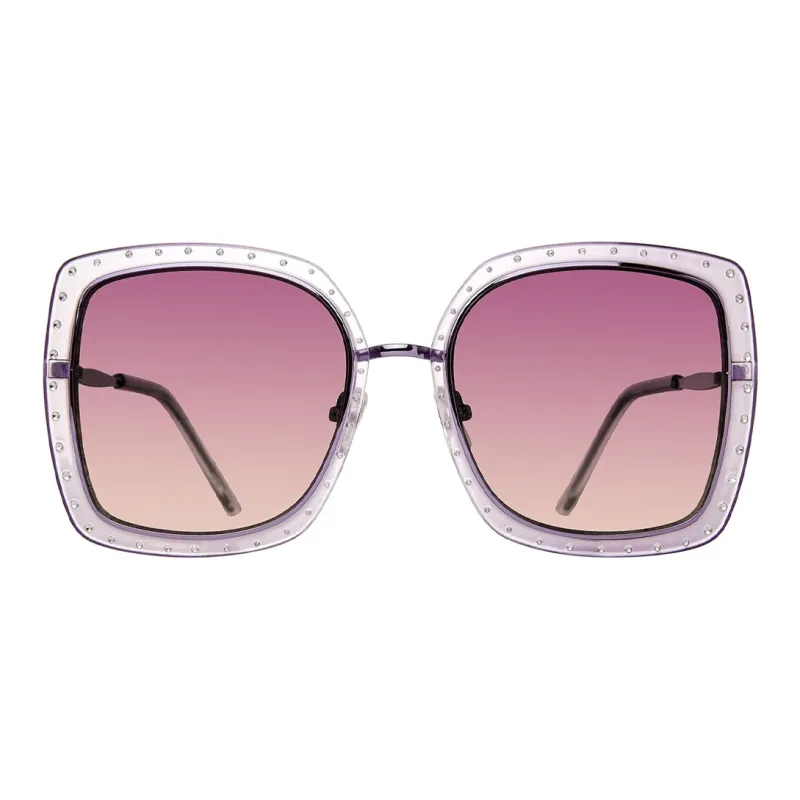 STEVE MADDEN Square Sunglasses Unisex Purple-1
