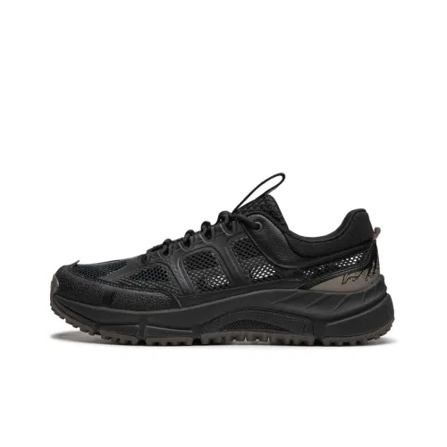 LiNing CF Tracing Collection Elegance Lite RT Cushioning Wear Resistant Low Top Trekking Shoes Men's Black