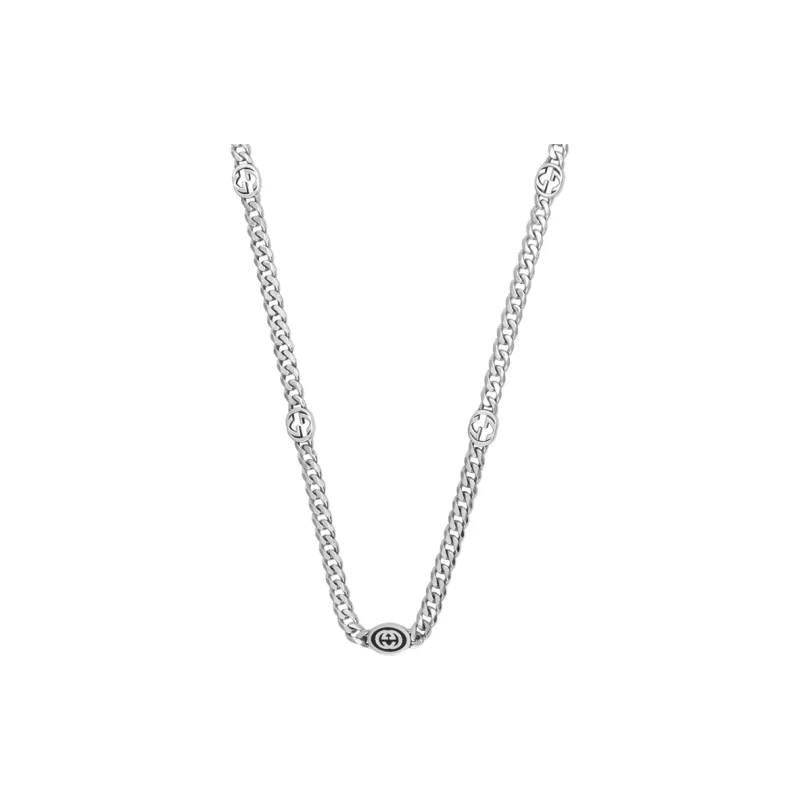 GUCCI GG 925 Sterling Silver Necklaces Unisex-1