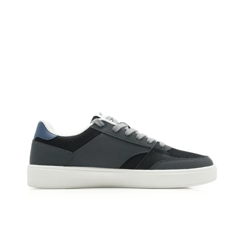 XTEP Skateboard Shoes Men Low Top Charcoal Gray/Black/Gray Navy Blue-1