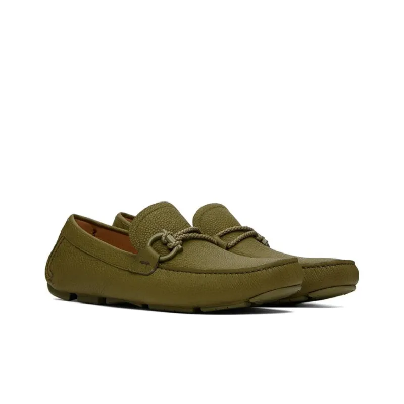 FERRAGAMO Gancini Ornament Leather Drivers-2