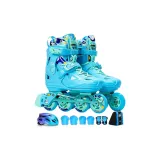 Blue Set[K8 Helmet K7 Protective Gear+Roller Bag]
