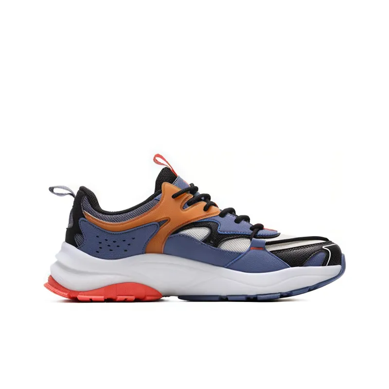 361° Prehistoric Giant Creatures Cushioned Slip-Resistant Low-Top Chunky Sneakers Men's Blue White-1