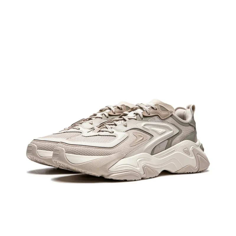 LiNing CF Tracing Collection Thousand Line Strategy SS Cushioning Rebound Low Top Casual Shoes Men's Oat Gray-1