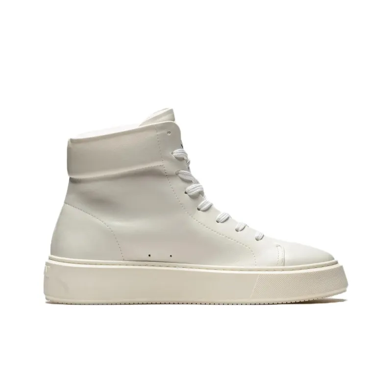 GANNI High-Top Skateboard Shoes Women's White-1