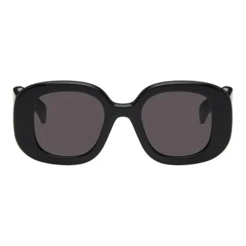 KENZO Acetate Irregular Shape Sunglasses Men's Black