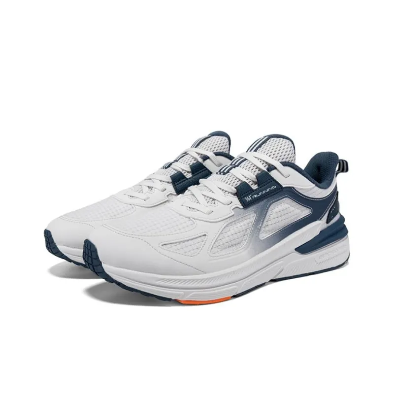 361° Cushioning, Wear Resistant Low Top Running Shoes Men's White Blue-1