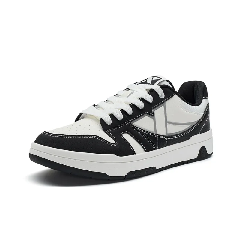 XTEP MAXX LITE Anti Slip Wear Resistant Low Top Skateboard Shoes Men's Canvas White/Black-2