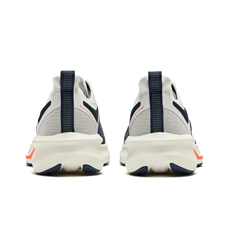 Erke Lightning 3.0 Summer Cushioning Rebound Low Top Running Shoes Men's Gray Ink Blue Elke White-3