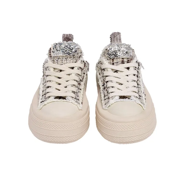 FORESHADOW 'Double Uni'1.0 Height Increasing Low Top Skateboard Shoes Women's Caramel Champagne-2