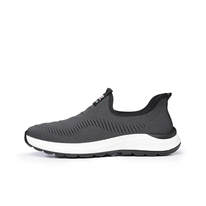 LAORENTOU Casual Shoes Men Low Top Black/Gray-7