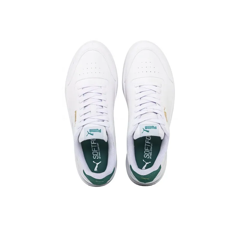 PUMA Shuffle Perf Adp Wear-resistant And Lightweight Low-Top Skateboard Shoes Men's White Green Tail-2