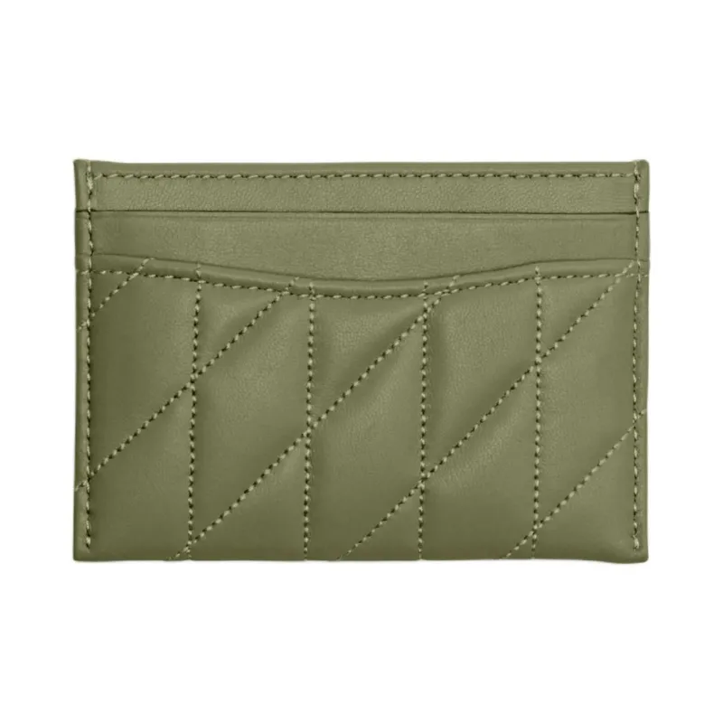 COACH Card Case Nappa Leather Card Holder Mini Women's Light Antique Nickel & Moss-1